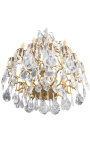 Grand lustre en bronze et verre avec 16 bras