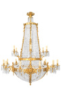 Labai didelis Napoleono III stiliaus sietynas su 18 šviestuvų