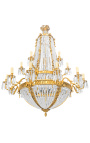 Enorme lustre de style Napoléon III avec 18 bras de lumières