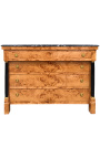 Empire Style Elm Loupe Dresser mustalla marmorilla