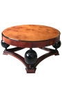 Art Deco stiliaus kavos staliukas Elm Burl ir juoda lakuota - 7