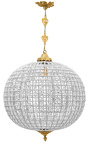 Large chandelier ball chandelier with clear glass bronze 