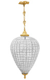 Oval chandelier glass with bronzes