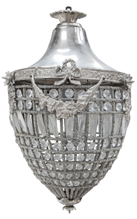 Stor glass med sølv bronse
