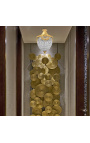 Chandelier transparent glass with bronzes