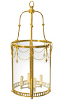 Suuri Hall Lantern kullattu pronssi Louis XVI Style - 50 cm Ø - 11
