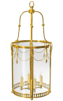 Stor Hall Lantern Gilded Bronze Louis XVI stil - 50 cm Ø - 12