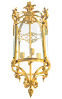 Große Flurlaterne, vergoldete Bronze Louis XV Stil - 40cm Ø - 12