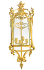 Grande lanterna da sala in bronzo dorato