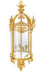 Grande lanterna de salão em bronze dourado
