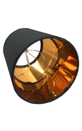 Golden and black lampshade to clip-on bulbs perfect for wall lights