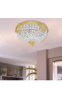 Ceiling with clear glass pendants with bronze