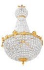 Big chandelier mongolfiere bronze chandelier with clear glass