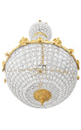 Big chandelier mongolfiere bronze chandelier with clear glass