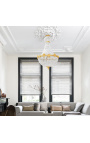 Big chandelier mongolfiere bronze chandelier with clear glass