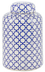 Urne décorative "JYNX" en céramique blanc émaillé petit modèle