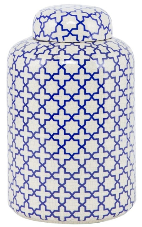 Jar "Jynx" enamelled white ceramic small model