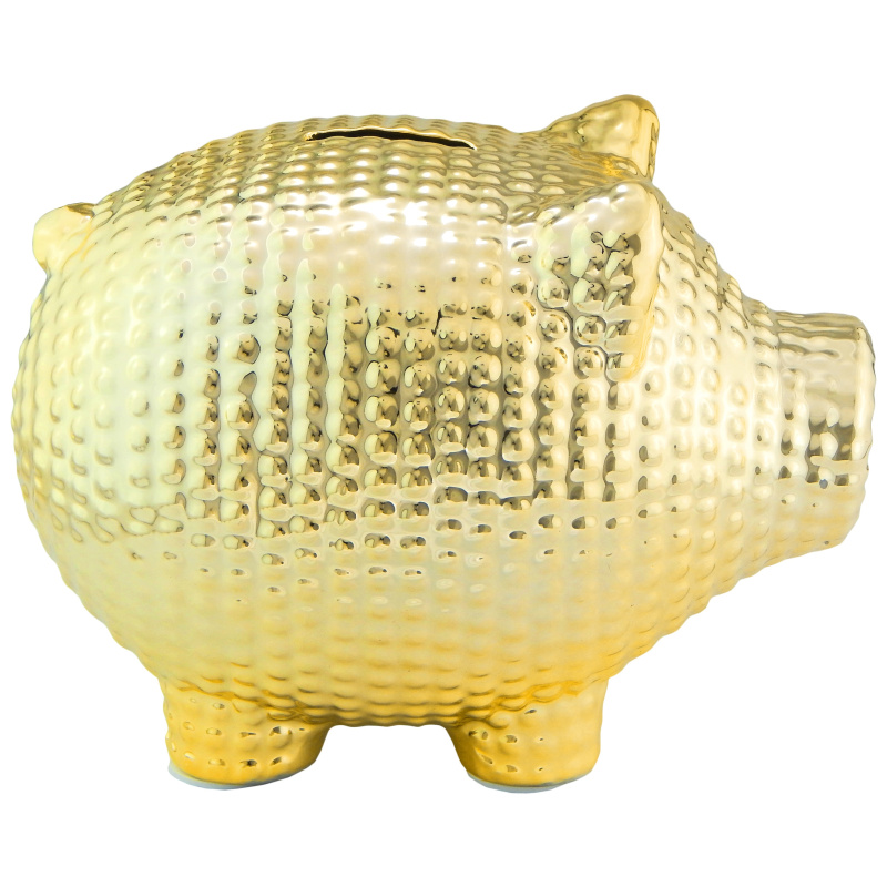 Tirelire en céramique cochon doré porte-bonheur, grande capacité, boît –  acacuss