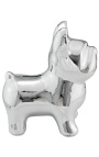Banco de plata bulldog en cerámica de plata