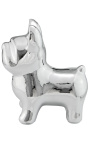 Bulldog de bancă de bani din ceramică argintie