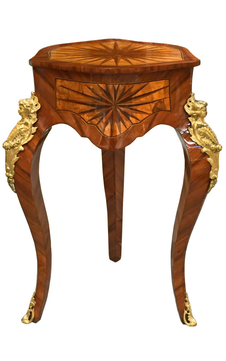 Sokkelbord Louis XIV stil indlagt med forgyldte bronzer