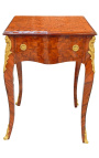 Mesa de apoio quadrada estilo Luís XV com marchetaria