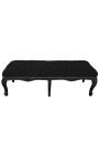 Flat Bench Louis XV stila melns samta audums un melns koks