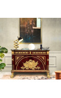 Empire Style Elm Loupe Dresser with Black Marble