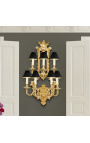 Large wall lamp in bronze Napoleon III style with 7 lamps