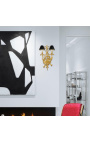 Grote bronzen wandlamp in Lodewijk XVI-stijl met muziekinstrumenten