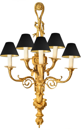 Zeer grote wandlamp brons Napoleon III stijl