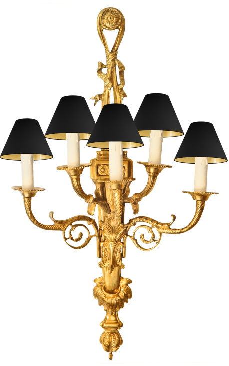 Zeer grote wandlamp brons Napoleon III stijl