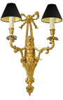 Grande lâmpada de parede de bronze montado na parede Napoléon III com anjo