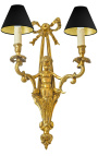 Stor vegglampe bronse Napoleon III stil med engel