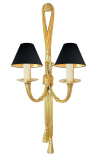 Grande applique murale en bronze de style Louis XVI avec rubans