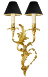Aplique de parede em bronze com folhagem de acanto