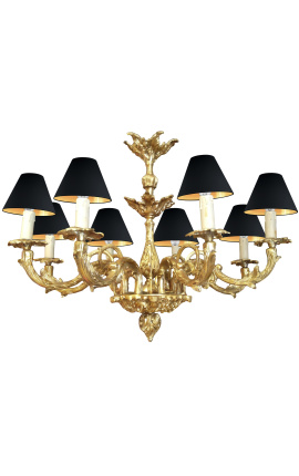 Grand lustre de style Louis XV Rocaille avec 8 bras