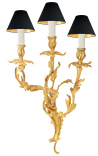 Big sconce 3 branches Louis XV rococo style gold bronze
