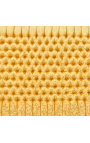 Cama barroca em tecido acetinado dourado e madeira dourada