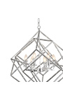 "Cubic" chandelier in nickel-plated metal