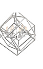 "Cubic" chandelier in nickel-plated metal