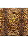 Leopardo cama barroca tela y madera de oro