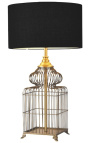 Table lamp "Calista" in brass color metal