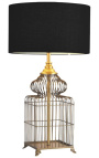 Table lamp "Calista" in brass color metal