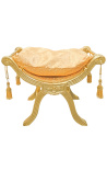 Dagobert bench goud satine stof en goud hout - 1