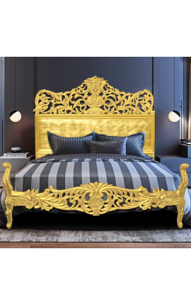 Barok bed met goud hout