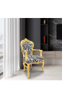 Sessel Barock-Rokoko-Stil Zebra und Goldholz