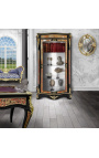 Boulle marquetry display cabinet with the style of Napoleon III black with bronze