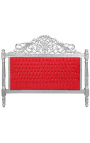 Barok bed rode fluwelen stof met strass steentjes en zilverhout