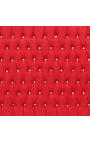 Barokkityylinen sänky punainen samettikangas strassilla ja hopeapuulla